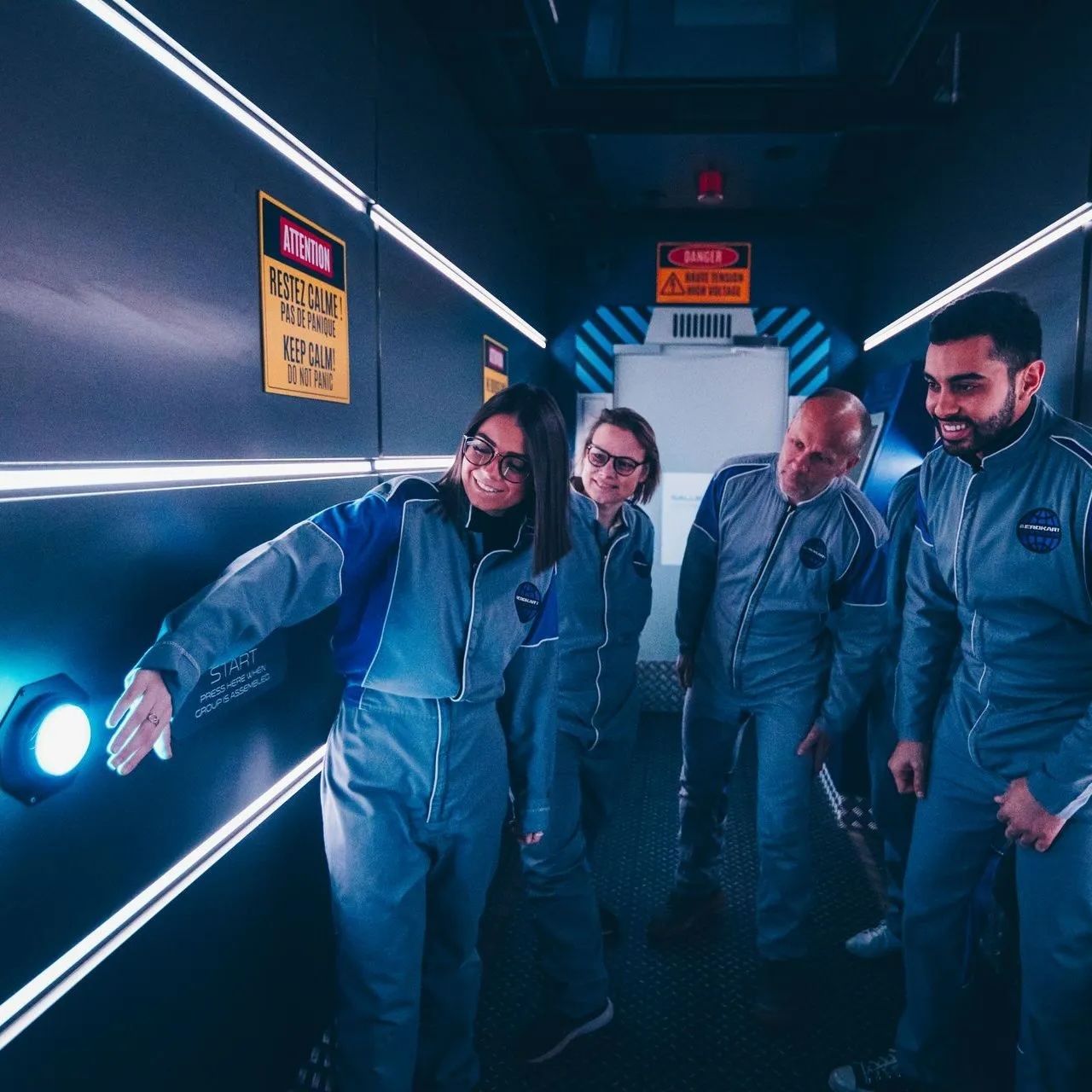 Groupe entreprise en team building chez Aerokart