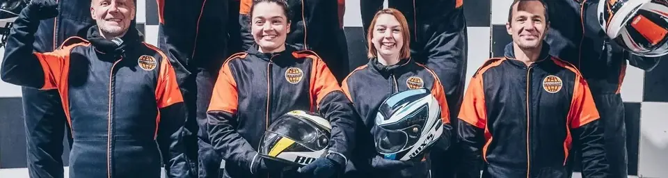 Podium après une session karting